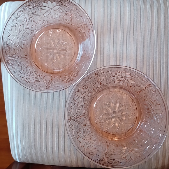 💗Indiana Glass Tierra Pink Sandwich Pattern serving bowl - Picture 5 of 6